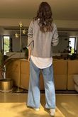 Laundry B Wicklow Fine Knit Throw On Cardigan Grey Marl